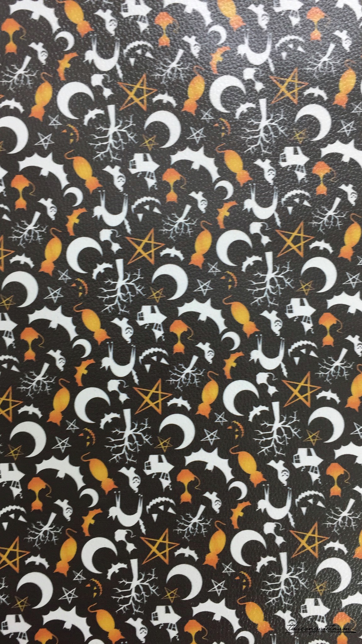 Vải Halloween giả da - MS6